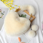 Load image into Gallery viewer, Y2Bae Bag Cream Faux Fur Love Bag
