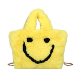 Load image into Gallery viewer, Y2Bae Bag Yellow Fluffy Smiley Face Bag
