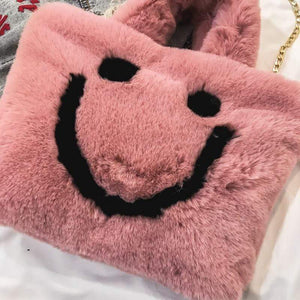 Y2Bae Bag Fluffy Smiley Face Bag