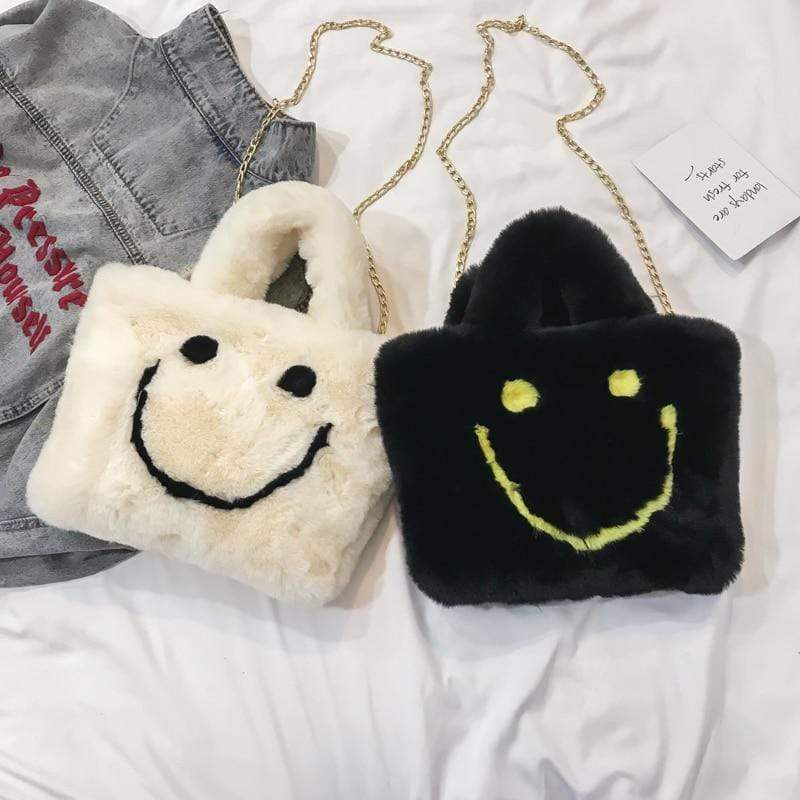 Y2Bae Bag Fluffy Smiley Face Bag