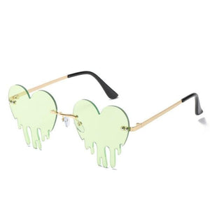Y2Bae Glasses Green Dripping Love Sunglasses
