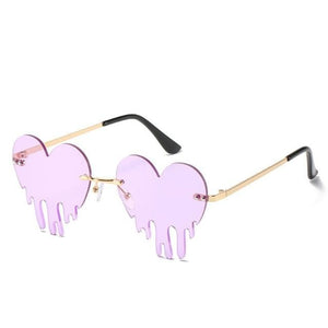 Y2Bae Glasses Purple Dripping Love Sunglasses