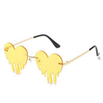 Load image into Gallery viewer, Y2Bae Glasses Yellow Dripping Love Sunglasses
