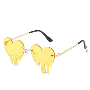 Y2Bae Glasses Yellow Dripping Love Sunglasses