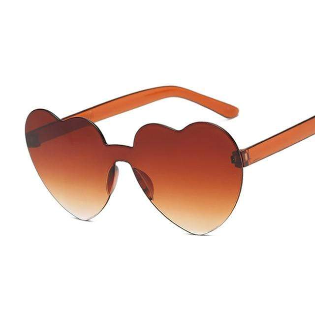 Y2Bae Glasses Brown Ombré Tinted Love Sunglasses