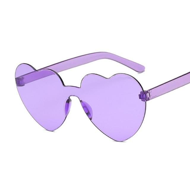Y2Bae Glasses Purple Tinted Love Sunglasses