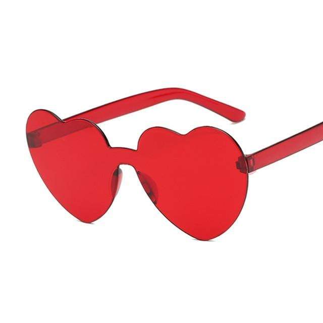 Y2Bae Glasses Red Tinted Love Sunglasses