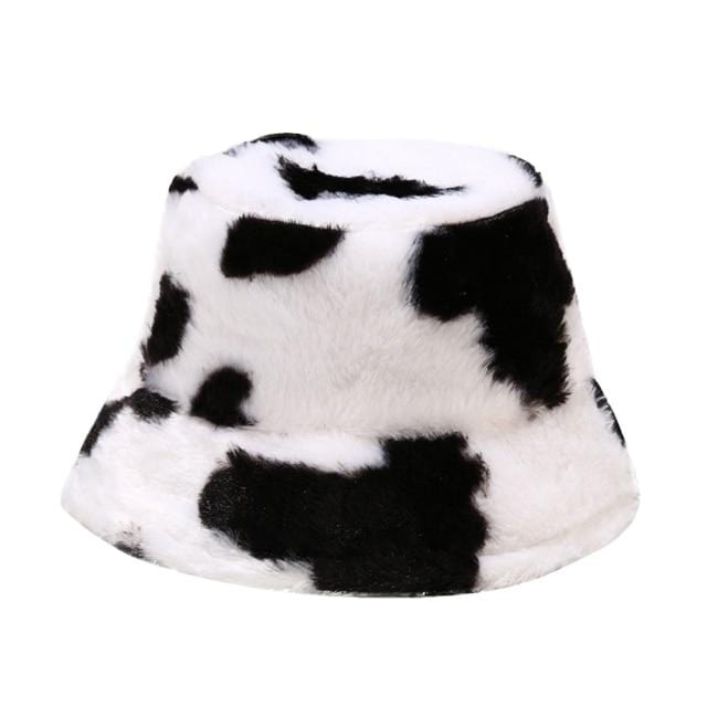 Y2Bae Hat Black Cow Bucket Hat