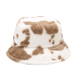 Y2Bae Hat Beige Cow Bucket Hat