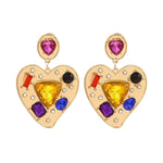 Load image into Gallery viewer, Y2Bae Jewellery Gold Shining Love Drop Earrings
