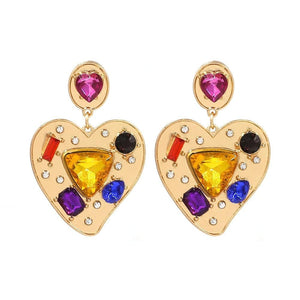 Y2Bae Jewellery Gold Shining Love Drop Earrings