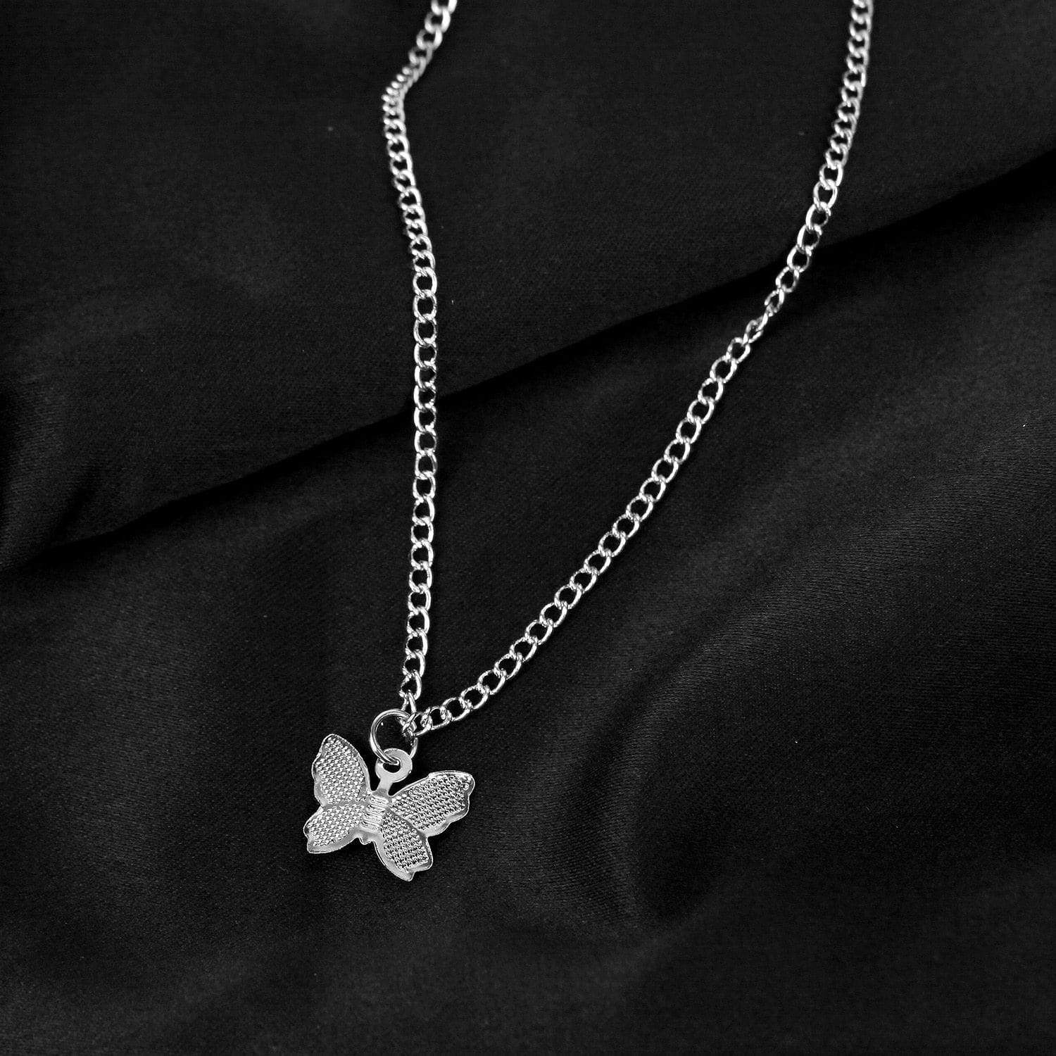 Y2Bae Necklace Butterfly Silver 1 Delilah Necklace