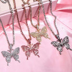 Load image into Gallery viewer, Y2Bae Necklace Iced Butterfly Necklace
