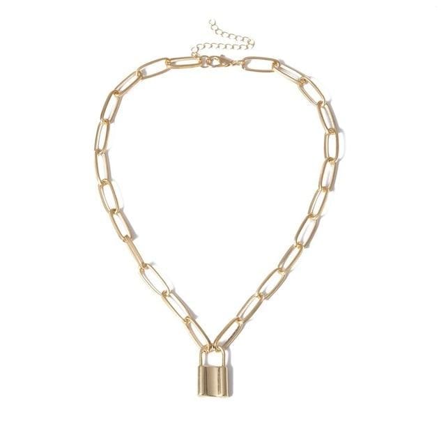 Y2Bae Necklace gold lock Locked Up Necklace