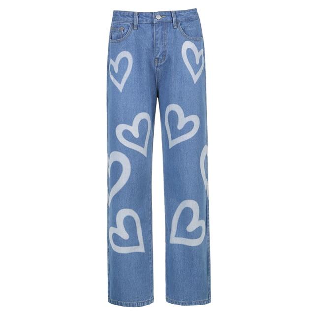 Y2Bae Pants Blue / L Amber Heart Jean