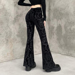 Load image into Gallery viewer, Y2Bae Pants Gothic Velvet Flares
