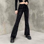 Load image into Gallery viewer, Y2Bae Pants Gothic Velvet Flares
