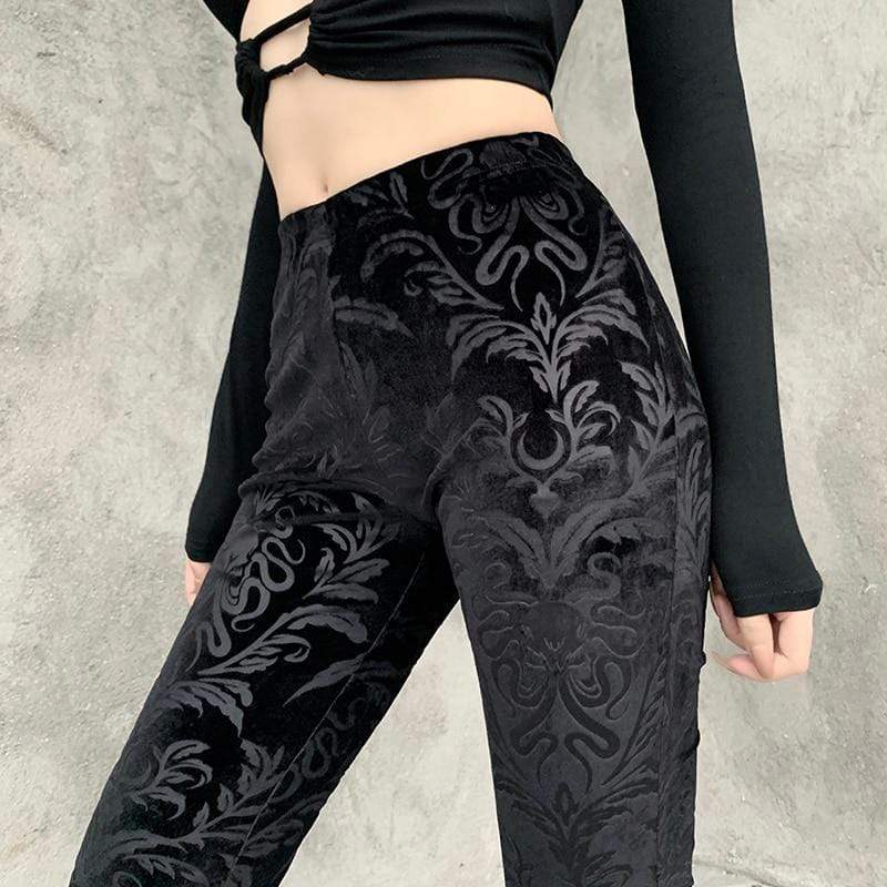 Y2Bae Pants Gothic Velvet Flares