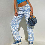 Load image into Gallery viewer, Y2Bae Pants Sky Blue / S Y2K Wave Pants

