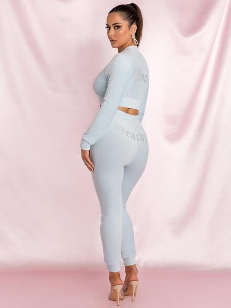 Y2Bae Set Peach Emoji Velour Tracksuit