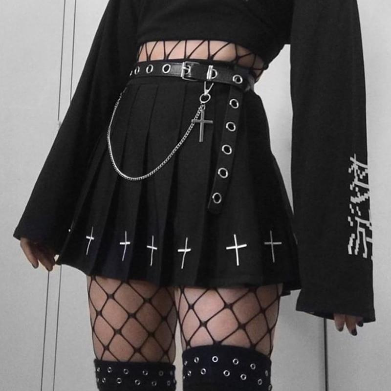 Y2Bae Skirt Black / L Don't Cross Me Pleated Skirt