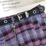 Load image into Gallery viewer, Y2Bae Skirt Purple / M Harajuku Belt &amp; Chain Skirt
