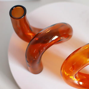 Y2Bae Vase Twisted Up Glass Candle Stand