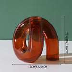 Load image into Gallery viewer, Y2Bae Vase Brown Twisted Up Glass Candle Stand
